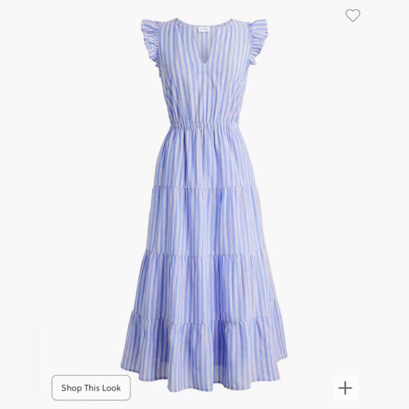 J. Crew Dresses & Skirts - J.Crew Ruffle-sleeve tiered midi dress size 6